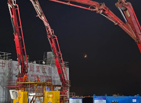 Successful First Pile Injection of Shuangyumen Bridge at Sea